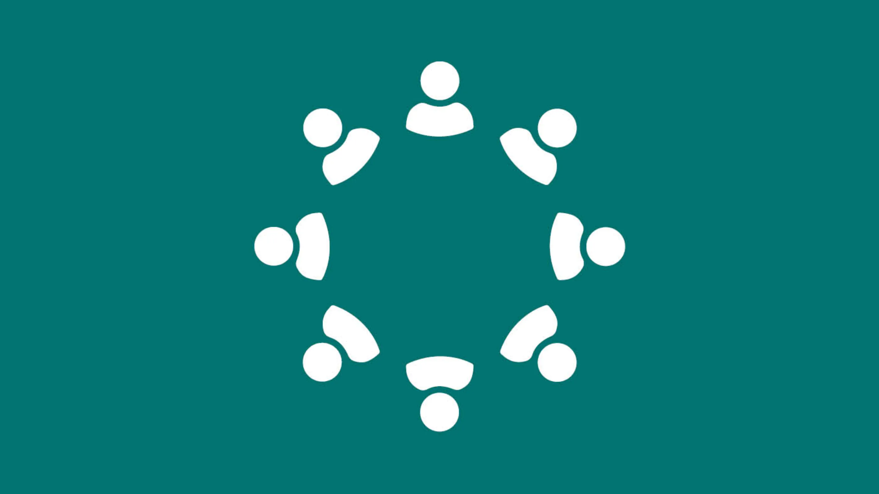 Persone in cerchio come icona